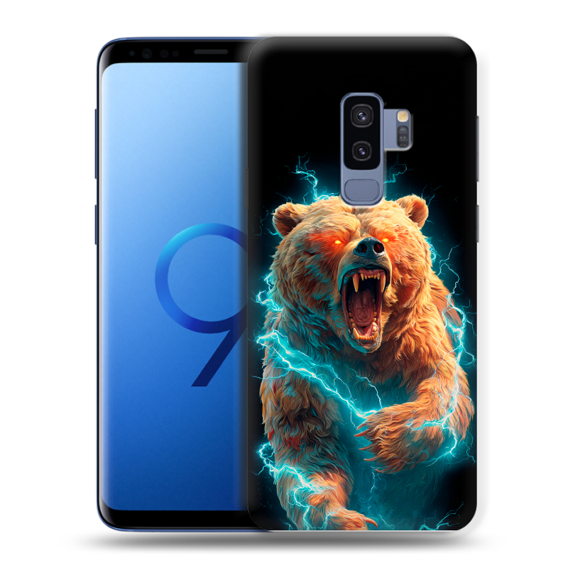 Силиконовый чехол на Samsung Galaxy S9 Plus с принтом Медведь Силиконовый чехол на Samsung Galaxy S9 Plus с принтом Медведь