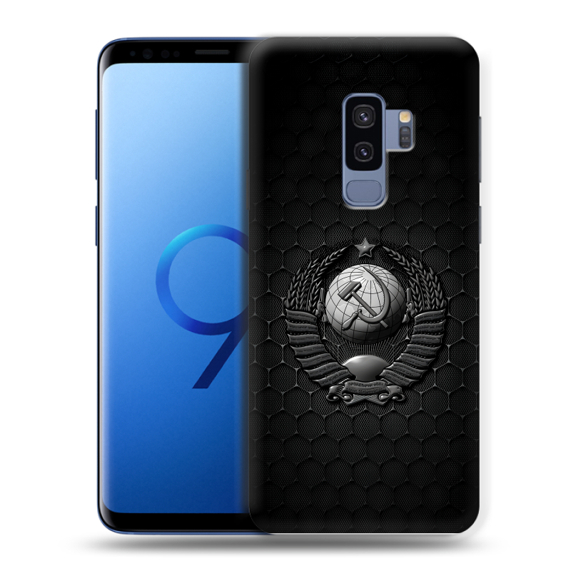 Силиконовый чехол на Samsung Galaxy S9 Plus с принтом Герб Флаг СССР Силиконовый чехол на Samsung Galaxy S9 Plus с принтом Герб Флаг СССР