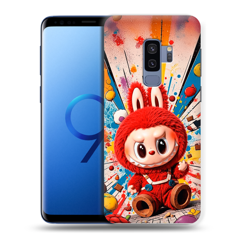 Силиконовый противоударный чехол на Samsung Galaxy S9 Plus с принтом Labubu Лабубу Силиконовый противоударный чехол на Samsung Galaxy S9 Plus с принтом Labubu Лабубу