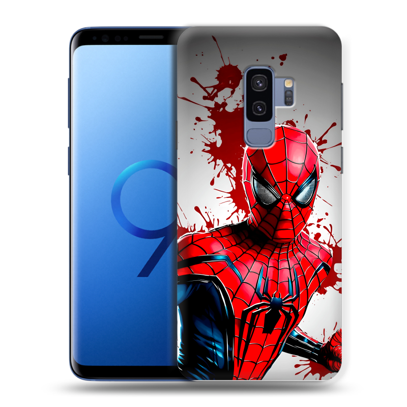 Силиконовый противоударный чехол на Samsung Galaxy S9 Plus с принтом Spiderman Человек паук Силиконовый противоударный чехол на Samsung Galaxy S9 Plus с принтом Spiderman Человек паук