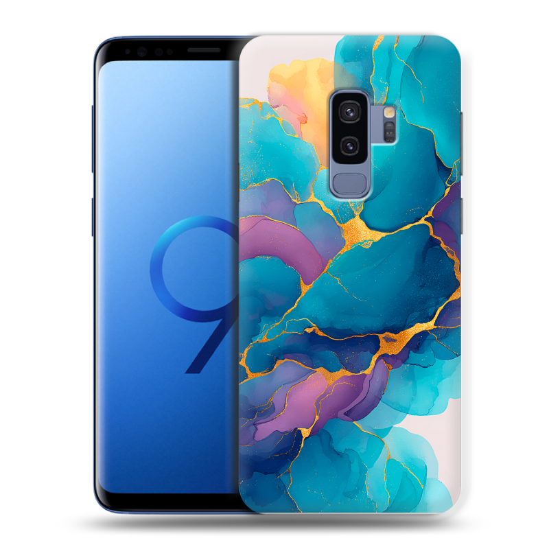 Силиконовый чехол на Samsung Galaxy S9 Plus с принтом Мрамор блестки Силиконовый чехол на Samsung Galaxy S9 Plus с принтом Мрамор блестки