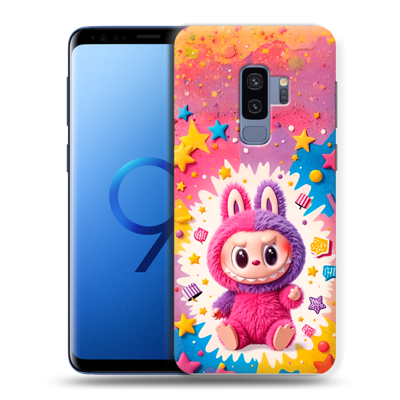 Силиконовый противоударный чехол на Samsung Galaxy S9 Plus с принтом Labubu Лабубу Силиконовый противоударный чехол на Samsung Galaxy S9 Plus с принтом Labubu Лабубу