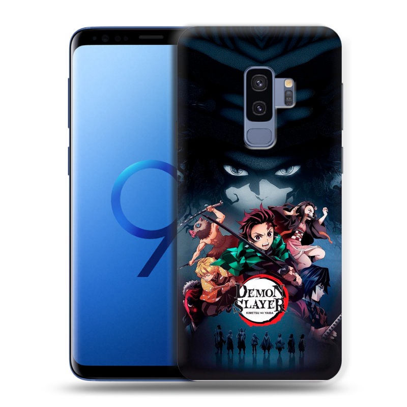 Силиконовый противоударный чехол на Samsung Galaxy S9 Plus с принтом Demon Slayer Клинок рассекающий демонов Силиконовый противоударный чехол на Samsung Galaxy S9 Plus с принтом Demon Slayer Клинок рассекающий демонов