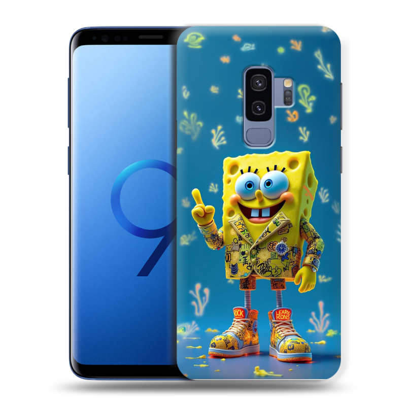 Силиконовый чехол на Samsung Galaxy S9 Plus с принтом Спанч боб Спанчбоб Силиконовый чехол на Samsung Galaxy S9 Plus с принтом Спанч боб Спанчбоб