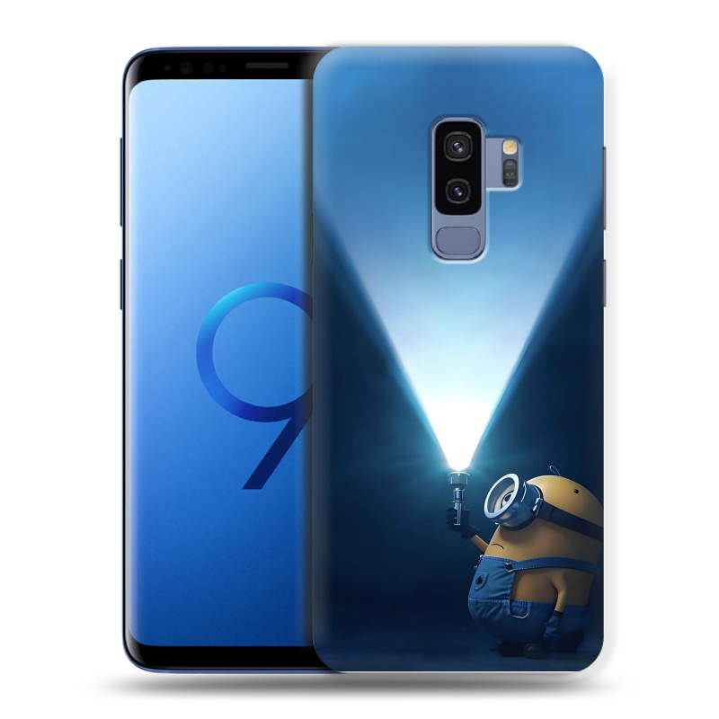 Силиконовый противоударный чехол на Samsung Galaxy S9 Plus с принтом Миньоны Силиконовый противоударный чехол на Samsung Galaxy S9 Plus с принтом Миньоны