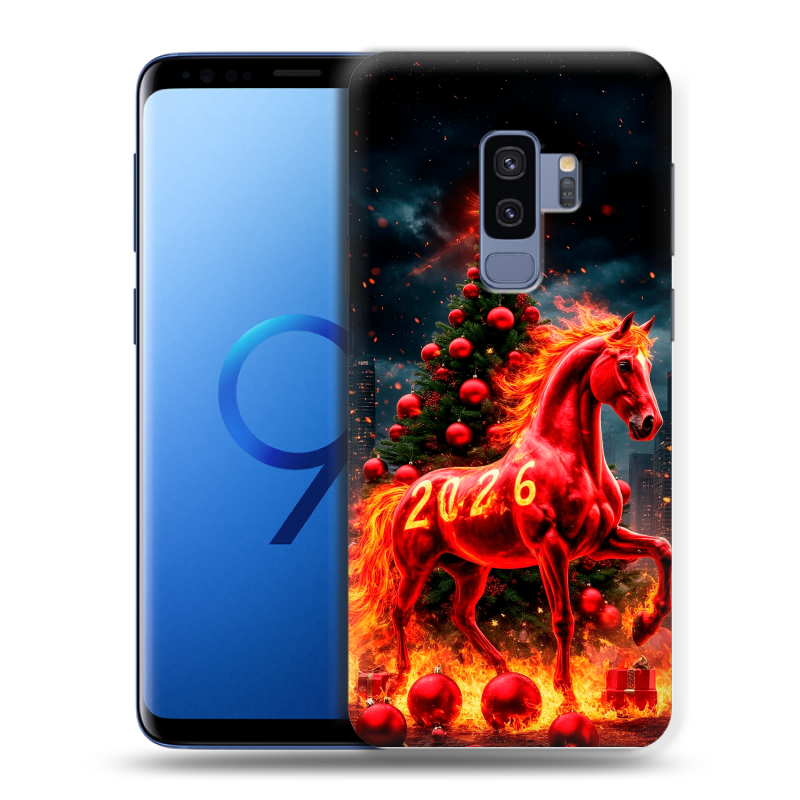 Силиконовый чехол на Samsung Galaxy S9 Plus с принтом Новый год Силиконовый чехол на Samsung Galaxy S9 Plus с принтом Новый год