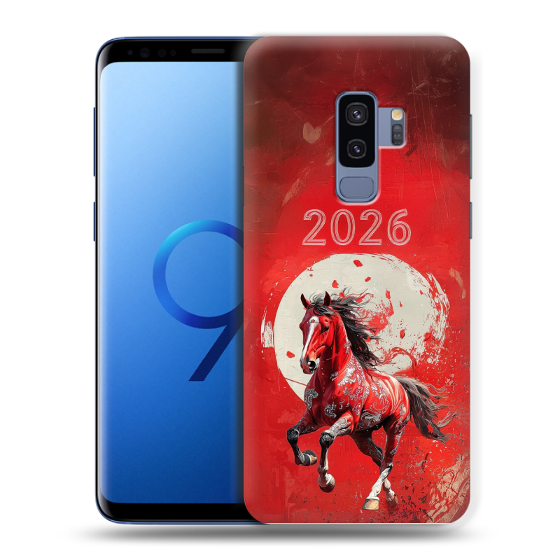 Силиконовый противоударный чехол на Samsung Galaxy S9 Plus с принтом Новый год Силиконовый противоударный чехол на Samsung Galaxy S9 Plus с принтом Новый год