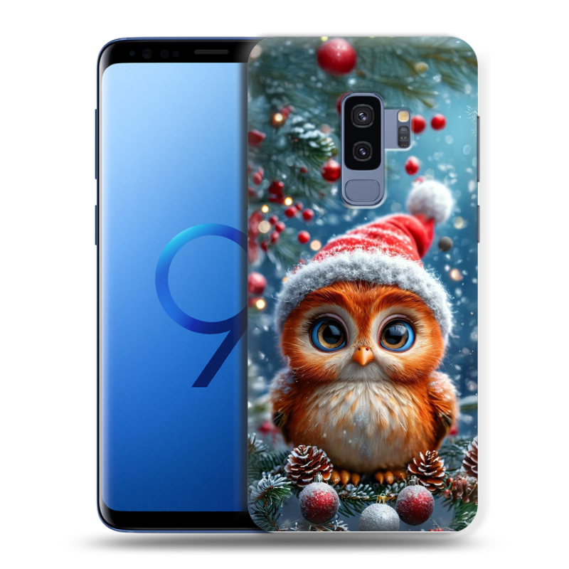 Силиконовый противоударный чехол на Samsung Galaxy S9 Plus с принтом Новый год Силиконовый противоударный чехол на Samsung Galaxy S9 Plus с принтом Новый год