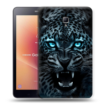 Силиконовый чехол на планшета Samsung Galaxy Tab A 8.0 (2017) с принтом Темный леопард Силиконовый чехол на планшета Samsung Galaxy Tab A 8.0 (2017) с принтом Темный леопард