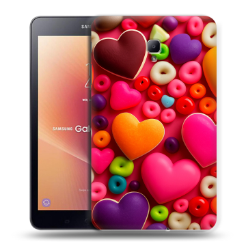 Силиконовый чехол на планшета Samsung Galaxy Tab A 8.0 (2017) с принтом Сердечки Силиконовый чехол на планшета Samsung Galaxy Tab A 8.0 (2017) с принтом Сердечки
