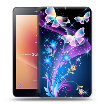 Силиконовый чехол на Samsung Galaxy Tab A 8.0 (2017) с принтом Бабочки Силиконовый чехол на Samsung Galaxy Tab A 8.0 (2017) с принтом Бабочки