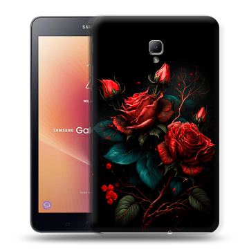 Силиконовый чехол на Samsung Galaxy Tab A 8.0 (2017) с принтом Розы красные Силиконовый чехол на Samsung Galaxy Tab A 8.0 (2017) с принтом Розы красные