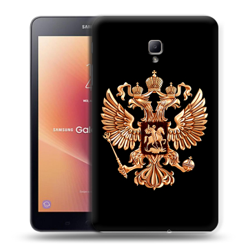Силиконовый чехол на Samsung Galaxy Tab A 8.0 (2017) с принтом Герб России золотой