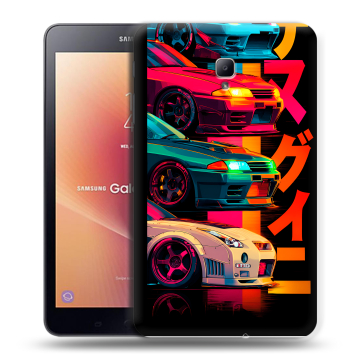 Силиконовый чехол на Samsung Galaxy Tab A 8.0 (2017) с принтом Гоночные машины Силиконовый чехол на Samsung Galaxy Tab A 8.0 (2017) с принтом Гоночные машины