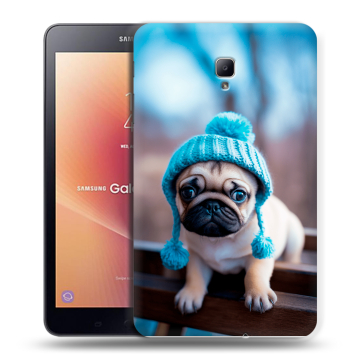 Силиконовый чехол на Samsung Galaxy Tab A 8.0 (2017) с принтом Мопс в шапке Силиконовый чехол на Samsung Galaxy Tab A 8.0 (2017) с принтом Мопс в шапке