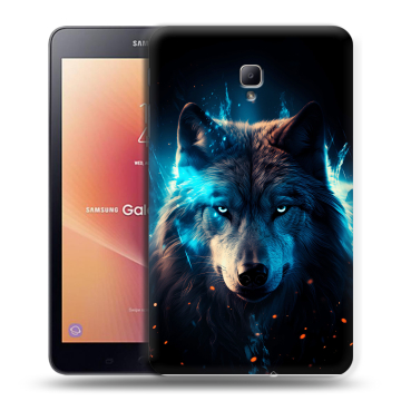 Силиконовый чехол на Samsung Galaxy Tab A 8.0 (2017) с принтом Волк ночной Силиконовый чехол на Samsung Galaxy Tab A 8.0 (2017) с принтом Волк ночной