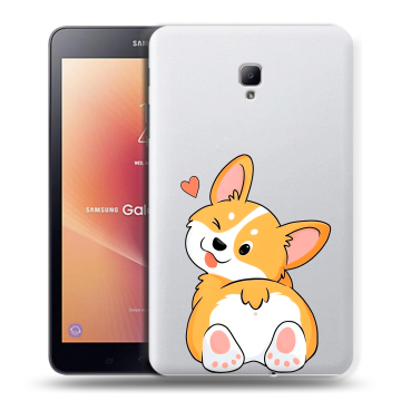 Силиконовый чехол на Samsung Galaxy Tab A 8.0 (2017) с принтом Корги