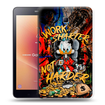 Силиконовый чехол на Samsung Galaxy Tab A 8.0 (2017) с принтом Дональд Дак Деньги Силиконовый чехол на Samsung Galaxy Tab A 8.0 (2017) с принтом Дональд Дак Деньги