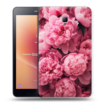 Силиконовый чехол на Samsung Galaxy Tab A 8.0 (2017) с принтом цветы пионы
