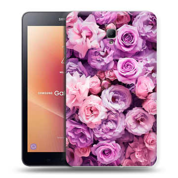 Силиконовый чехол на Samsung Galaxy Tab A 8.0 (2017) с принтом лавандовые розы