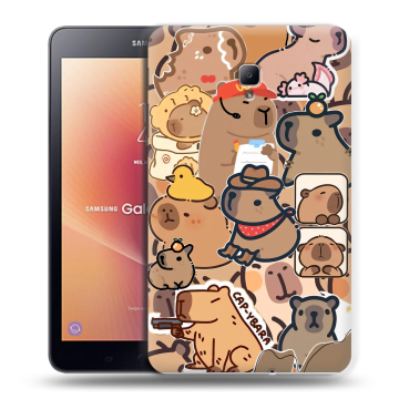 Силиконовый чехол на Samsung Galaxy Tab A 8.0 (2017) с принтом капибара