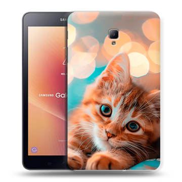 Силиконовый чехол на Samsung Galaxy Tab A 8.0 (2017) с принтом котик