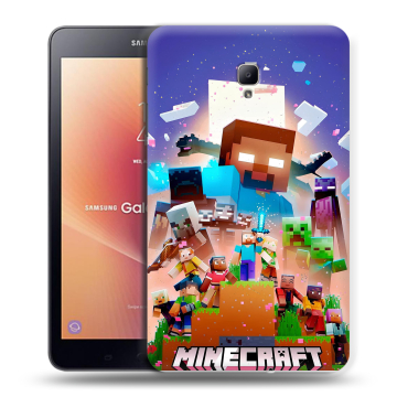 Силиконовый чехол на Samsung Galaxy Tab A 8.0 (2017) с принтом Майнкрафт Minecraft