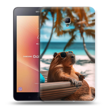 Силиконовый чехол на Samsung Galaxy Tab A 8.0 (2017) с принтом Капибара Силиконовый чехол на Samsung Galaxy Tab A 8.0 (2017) с принтом Капибара