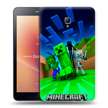 Силиконовый чехол на Samsung Galaxy Tab A 8.0 (2017) с принтом Майнкрафт