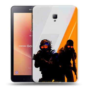 Силиконовый чехол на Samsung Galaxy Tab A 8.0 (2017) с принтом Контер страйк Counter strike