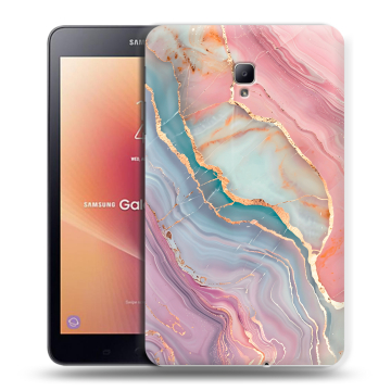 Силиконовый чехол на Samsung Galaxy Tab A 8.0 (2017) с принтом розовый мрамор Силиконовый чехол на Samsung Galaxy Tab A 8.0 (2017) с принтом розовый мрамор