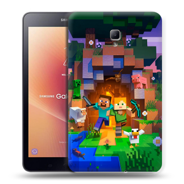 Силиконовый чехол на Samsung Galaxy Tab A 8.0 (2017) с принтом Майнкрафт Minecraft