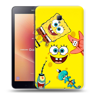 Силиконовый чехол на Samsung Galaxy Tab A 8.0 (2017) с принтом Спанч боб Спанчбоб