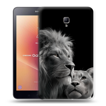 Силиконовый чехол на Samsung Galaxy Tab A 8.0 (2017) с принтом Лев кошки