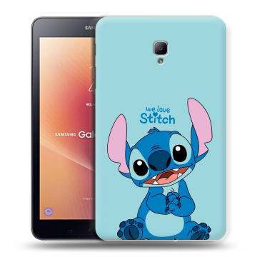 Силиконовый чехол на Samsung Galaxy Tab A 8.0 (2017) с принтом Лило и Стич Силиконовый чехол на Samsung Galaxy Tab A 8.0 (2017) с принтом Лило и Стич