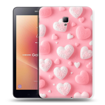 Силиконовый чехол на Samsung Galaxy Tab A 8.0 (2017) с принтом Сердечки Силиконовый чехол на Samsung Galaxy Tab A 8.0 (2017) с принтом Сердечки