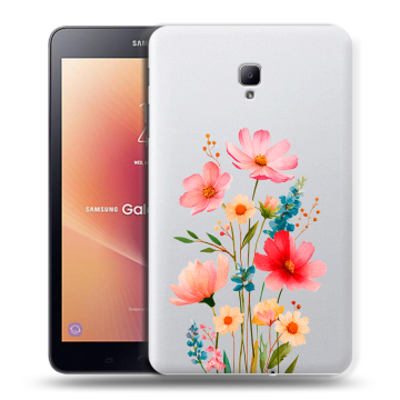 Силиконовый чехол на Samsung Galaxy Tab A 8.0 (2017) с принтом Цветы