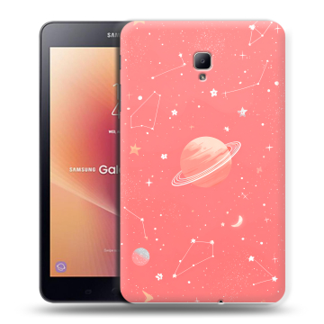 Силиконовый чехол на Samsung Galaxy Tab A 8.0 (2017) с принтом Розовый космос