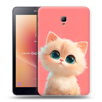 Силиконовый чехол на Samsung Galaxy Tab A 8.0 (2017) с принтом Розовый котенок