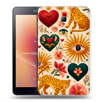 Силиконовый чехол на Samsung Galaxy Tab A 8.0 (2017) с принтом Модный принт