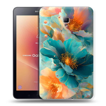 Силиконовый чехол на Samsung Galaxy Tab A 8.0 (2017) с принтом Цветы
