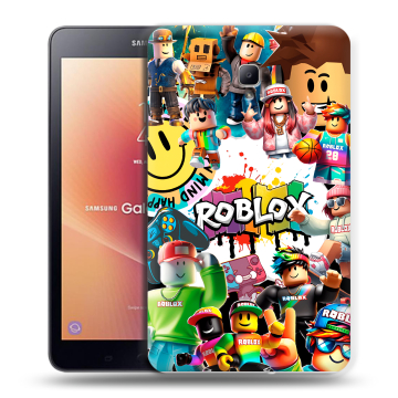 Силиконовый чехол на Samsung Galaxy Tab A 8.0 (2017) с принтом Roblox Роблокс