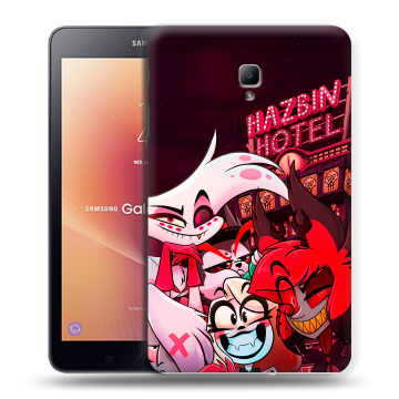 Силиконовый чехол на Samsung Galaxy Tab A 8.0 (2017) с принтом Hazbin Hotel Отель Хазбин