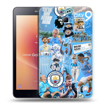 Силиконовый чехол на Samsung Galaxy Tab A 8.0 (2017) с принтом Man City Манчестер Сити