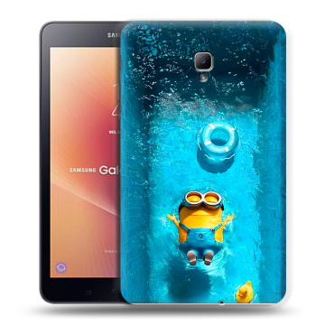 Силиконовый чехол на Samsung Galaxy Tab A 8.0 (2017) с принтом Миньоны