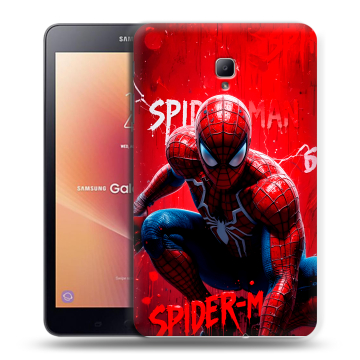 Силиконовый чехол на Samsung Galaxy Tab A 8.0 (2017) с принтом Spiderman Человек паук