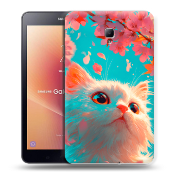 Силиконовый чехол на Samsung Galaxy Tab A 8.0 (2017) с принтом Красивый кот