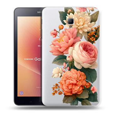Силиконовый чехол на Samsung Galaxy Tab A 8.0 (2017) с принтом цветы