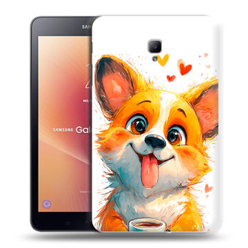 Силиконовый чехол на Samsung Galaxy Tab A 8.0 (2017) с принтом корги
