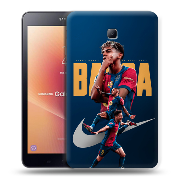 Силиконовый чехол на Samsung Galaxy Tab A 8.0 (2017) с принтом Барселона Barca Yamal Силиконовый чехол на Samsung Galaxy Tab A 8.0 (2017) с принтом Барселона Barca Yamal